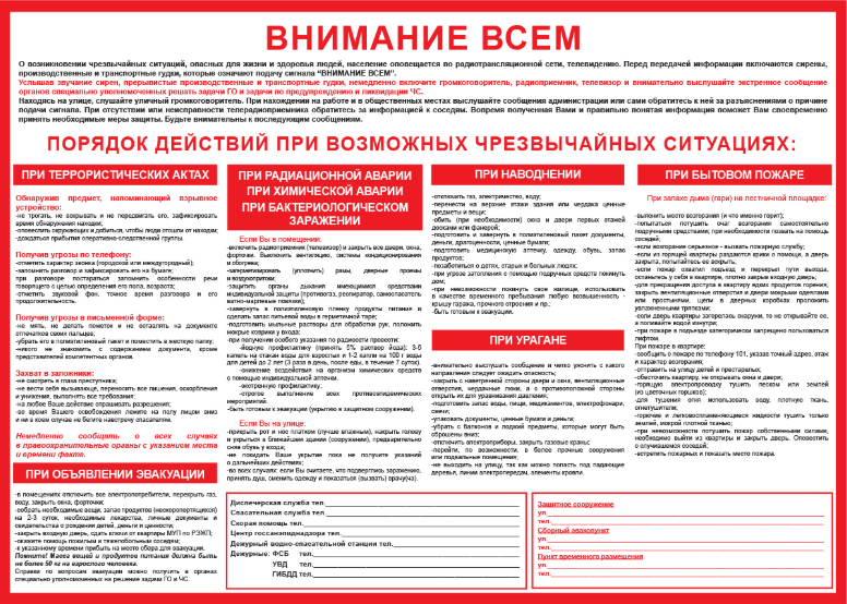 Плакат "Внимание всем"